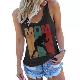 Vintage Wrestling Mom Silhouette Mommy Mothers Day Women Flowy Tank - Thegiftio UK