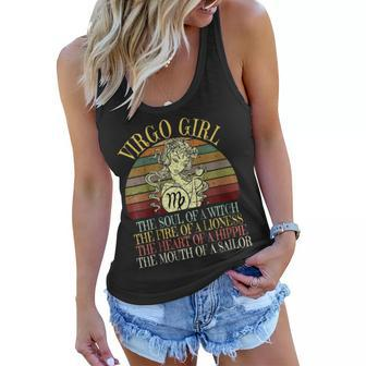 Virgo Girl Zodiac T Shirt August & September Birthday Women Women Flowy Tank | Mazezy