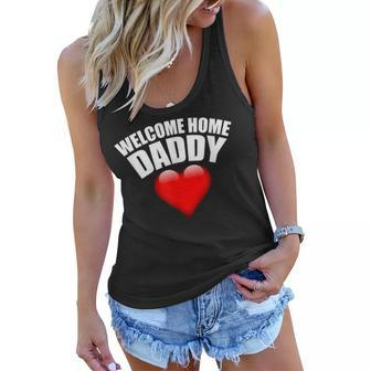 Welcome Home Daddy Surprise For Kids Or Wifes Women Flowy Tank - Seseable