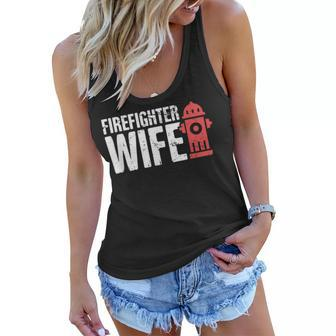 Wife - Fire Department & Fire Fighter Firefighter Women Flowy Tank - Seseable