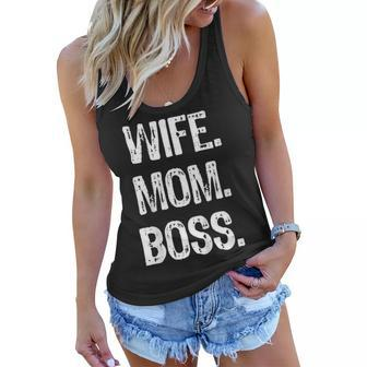 Wife Mom Boss Lady Mothers Day  Women Flowy Tank