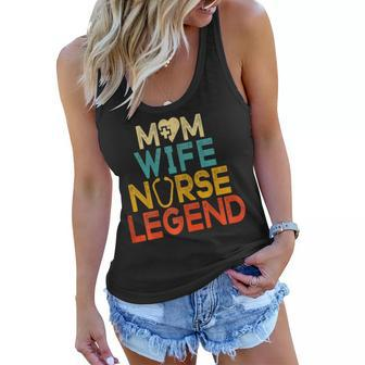 Wife Mom Nurse Legend Retro Grovvy Happy Mothers Day Women Women Flowy Tank | Mazezy