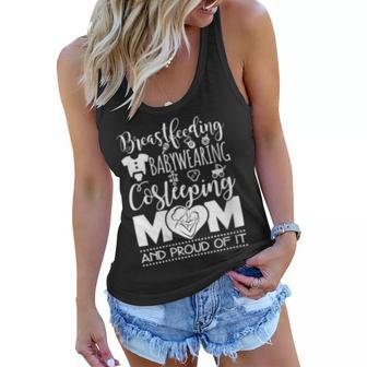 Womens Breastfeeding Babywearing Cosleeping Proud Crunchy Mom Women Flowy Tank - Seseable