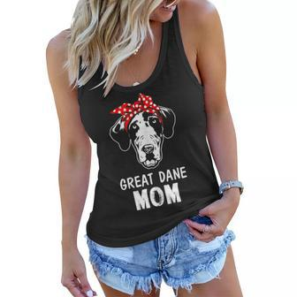 Womens Cool Great Dane Mom Shirt Dog Lovers Gift For Mothers Day Women Flowy Tank | Mazezy