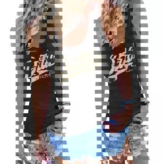 Womens Daddy Est 2024 Promoted To Daddy Est 2024 Funny Fathers Day Women Flowy Tank - Thegiftio