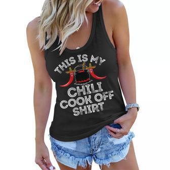 Womens Funny Chili Cook Off Event Gift For Men Women Youth Women Flowy Tank - Seseable