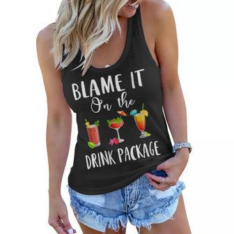 Womens Funny Cruise Gifts Blame It On The Drink Package Women Flowy Tank - Thegiftio UK