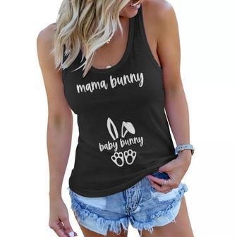 Womens Funny Easter Pregnancy Announcement Mama Bunny Baby Bunny Women Flowy Tank | Mazezy