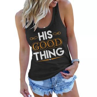 Womens He Who Finds His Good Thing Proverbs 18 22 Matching Couple Women Flowy Tank - Seseable
