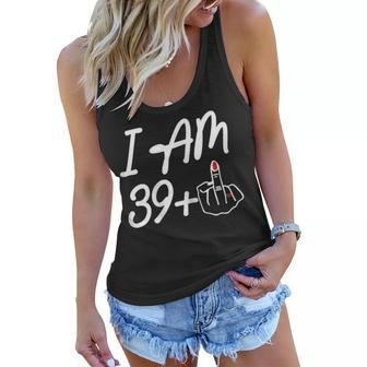 Womens I Am 39 Plus 1 Middle Finger For A 40Th Birthday For Women Women Flowy Tank | Mazezy