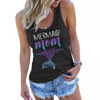 Womens Mermaid Mom Mermaid Birthday Party Shirt V2 Women Flowy Tank | Mazezy