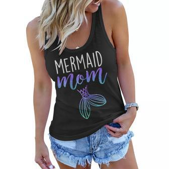 Womens Mermaid Mom Mermaid Birthday Party Shirt V3 Women Flowy Tank | Mazezy