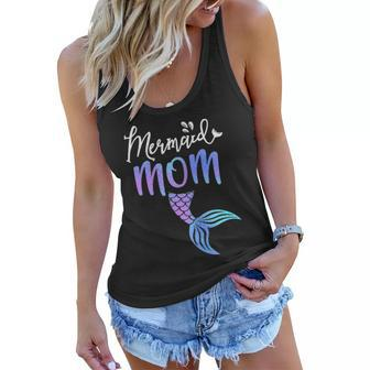 Womens Mermaid Mom Mermaid Birthday Party Shirt Women Flowy Tank | Mazezy