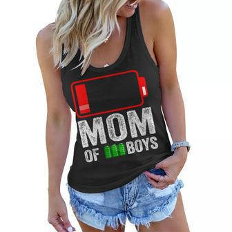 Womens Mom Of 3 Boys Gift From Son Mothers Day Birthday Women Women Flowy Tank | Mazezy