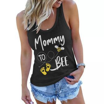 Womens Mommy To Bee Cute Pregnancy Announcement Gift Women Flowy Tank - Seseable