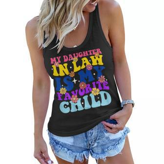 Womens My Daughter In Law Is My Favorite Child Funny Family Groovy Women Flowy Tank | Mazezy