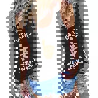 Womens One Way Jesus People Christian Revolution Finger Up Women Flowy Tank | Mazezy