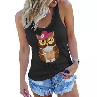 Womens Owl Mom Shirt For Owl Lovers Mothers Day Gift Women Flowy Tank | Mazezy