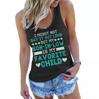 Womens Son In Law Is My Favorite Child Funny Family Humour Retro Women Flowy Tank | Mazezy
