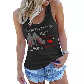 Womens Stepping Into My 60Th Birthday In 1961 Women Flowy Tank - Seseable