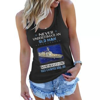 Womens Uss Chafee Ddg-90 Destroyer Class Veterans Day Father Day Women Flowy Tank - Seseable