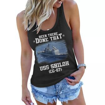 Womens Uss Shiloh Cg-67 Ticonderoga Class Cruiser Father Day Women Flowy Tank - Seseable