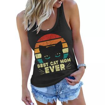 Womens Vintage Best Cat Mom Ever Mothers Day - Funny Cat For Women Women Flowy Tank - Thegiftio UK