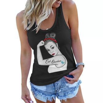 Womens Vintage End Overdose Pinup Girl Tattoo Butterfly Women Flowy Tank | Mazezy