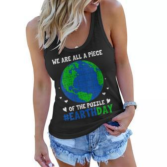 Womens We Are All Piece Of The Puzzle Retro Planet Earth Day 2023 Women Flowy Tank | Mazezy
