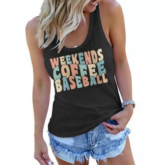 Womens Weekends Coffee Baseball Women Flowy Tank | Mazezy