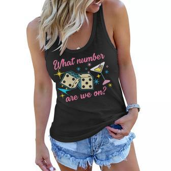 Womens What Number Are We On Bunco Player Dice Game Bunco Lover Women Flowy Tank | Mazezy