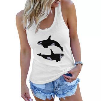2 Orca Tshirts Women Flowy Tank - Thegiftio