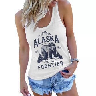 Alaska T The Last Frontier Bear Home Men Women Gifts Women Flowy Tank - Seseable