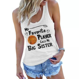 Basketball Favorite Player Big Sister Women Flowy Tank | Mazezy