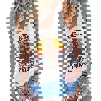 Beer- Beer Because Murder Is Wrong Craft Dad Gift Funny Women Flowy Tank | Mazezy