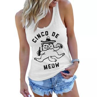 Cinco De Meow Fiesta Mexican Cat Taco Men Women Funny Gift Women Flowy Tank | Mazezy