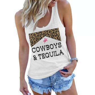 Cowboys And Tequila Western Funny Tequila Drinking Lover Women Flowy Tank | Mazezy
