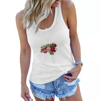 Cute Funny Gift For Aunt Sister In Law Floral Auntie Vibes Women Flowy Tank | Mazezy