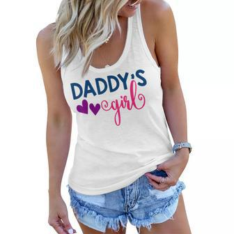 Daddys Girl For Men Dad Girl Daughter Women Flowy Tank | Mazezy