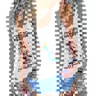 Dont Mess With Grandmasaurus Youll Get Jurasskicked Funny Women Flowy Tank | Seseable CA