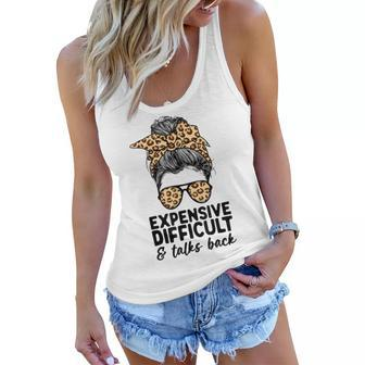 Expensive Difficult And Talks Back Messy Bun Women Apparel Women Flowy Tank | Mazezy