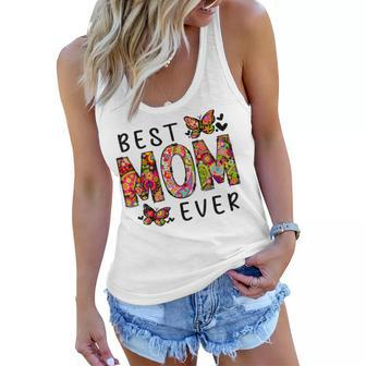 Floral Mothers Day Best Mom Ever From Daughter Son Kid Women Flowy Tank | Mazezy