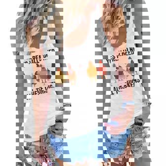 Funny Chickens Yes I Really Do Need All These Chickens Women Flowy Tank | Mazezy