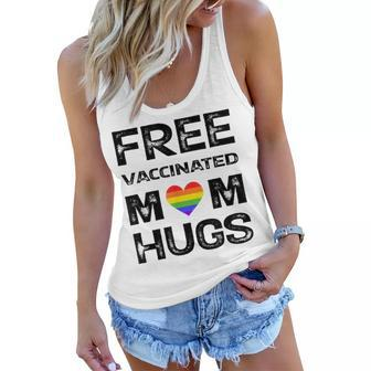 Gay Pride Lesbian Free Vaccinated Mom Hugs Lgbt Women Flowy Tank | Mazezy