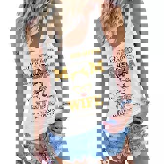 God Gifted Me Two Titles Mom And Wife Funny Mom Women Flowy Tank | Mazezy