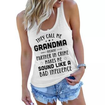 Grandmother Novelty From Grandchild Funny They Call Grandma Women Flowy Tank | Mazezy