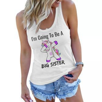 I Am Going To Be A Big Sister Announcement Women Flowy Tank - Thegiftio UK