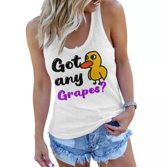 Ice Fresh Lemonade Got Any Grapes Duck Funny Gifts Women Flowy Tank | Mazezy