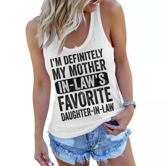 Im My Mother In Laws Favorite Daughter In Law Girls Funny Women Flowy Tank | Mazezy