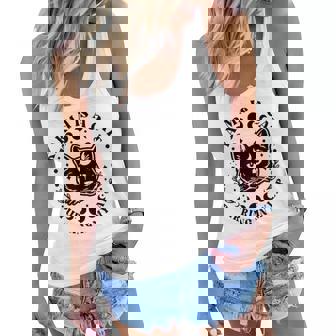 Karma Is A Cat Purring In My Lap Celestial Women Flowy Tank | Mazezy